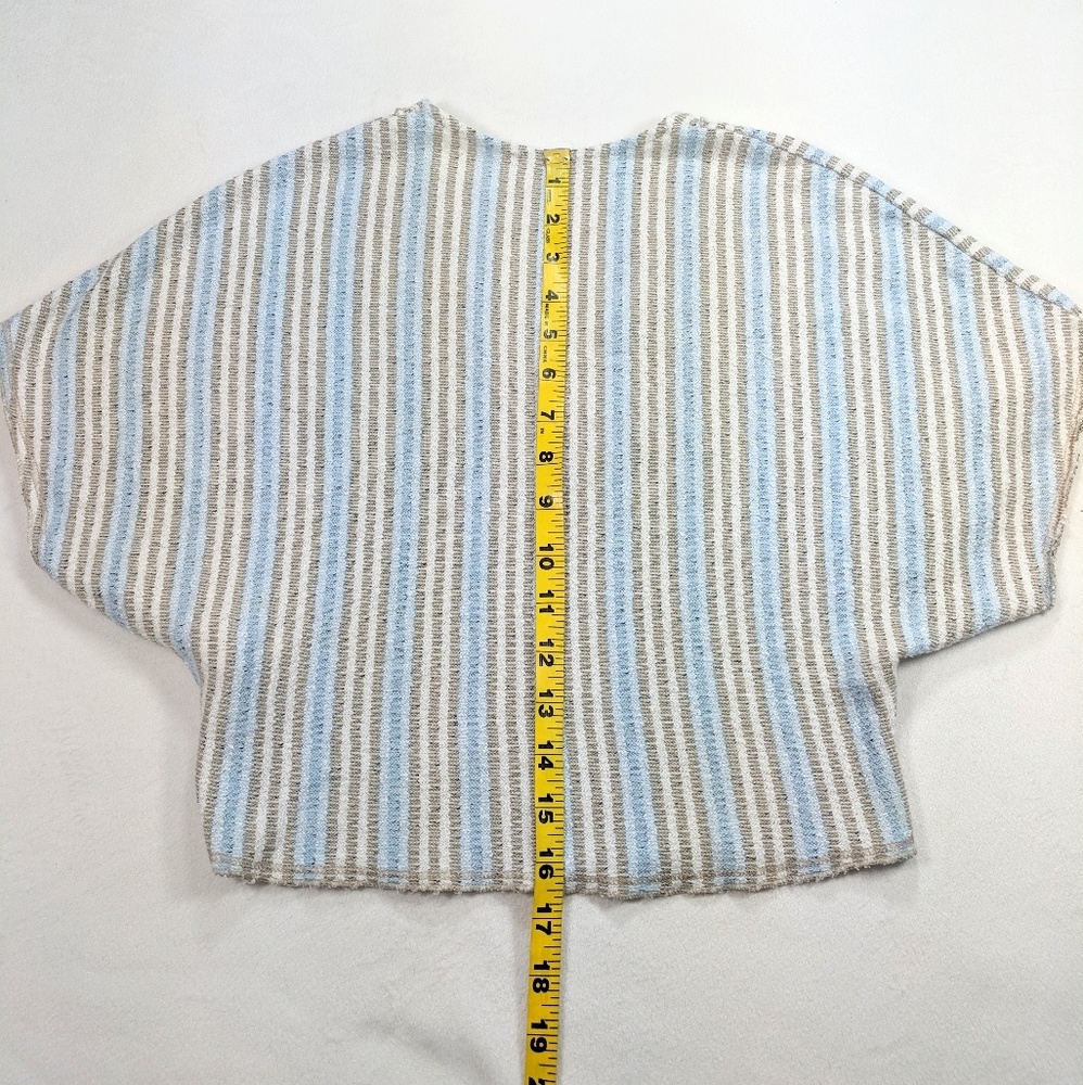 Zara Trafaluc striped short sleeve loose crop top - Picture 4 of 8